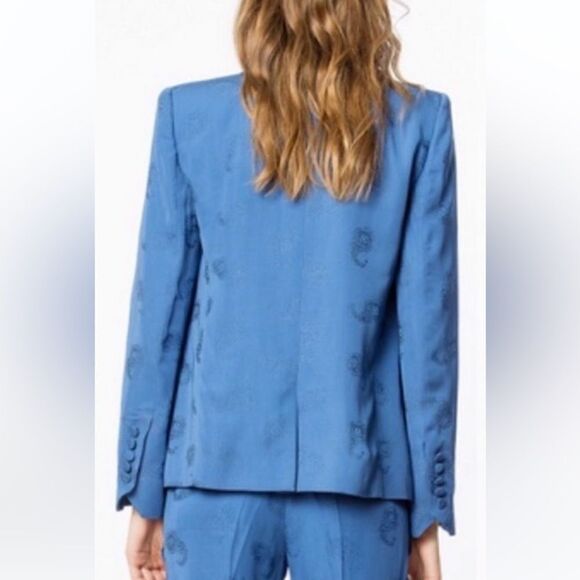 New Zadig & Voltaire Victor Paisley Blazer Small/ Fr 36 - Picture 6 of 16